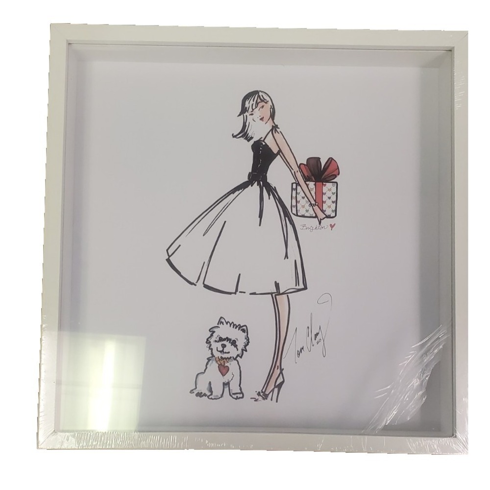 Brighton Framed Picture Art by Tom Clancy 2024 Heart Girl Gift Present Puppy NEW